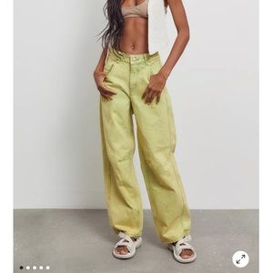 Urban Outfitters Lime Low Rise Baggy Jeans